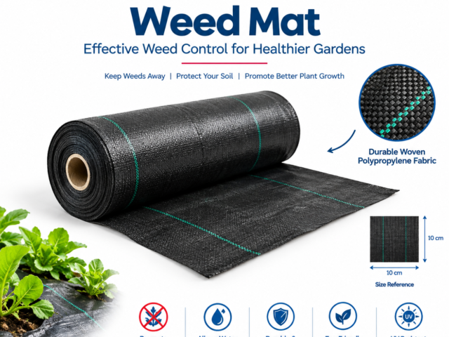 Weed Mat for Agriculture, Gardening, and Landscaping Applications