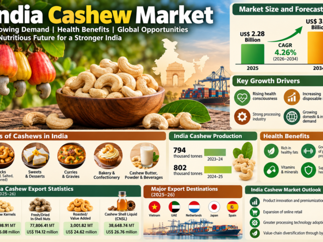 India Cashew Market Size, Share, Growth, Trends, Industry Analysis & Forecast 2026–2034